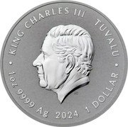 Tuvalu 1 Dollar (Ottifants) KING CHARLES III TUVALU JC 1OZ 9999 AG 2024 1 DOLLAR coin obverse Tuvalu 1 Dollar (Ottifants) KING CHARLES III TUVALU JC 1OZ 9999 AG 2024 1 DOLLAR coin obverse