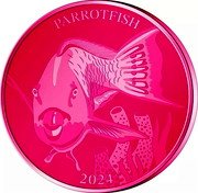 Samoa 1 Dollar (Pink Parrotfish) PARROTFISH 2024 coin reverse
