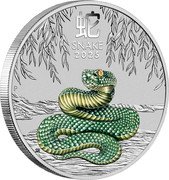 Australia 1 Dollar Year of the Snake. ANDA 2025 P 2025 SNAKE P SR coin reverse Australia 1 Dollar Year of the Snake. ANDA 2025 P 2025 SNAKE P SR coin reverse