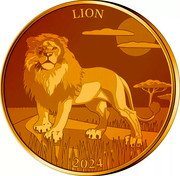 Samoa 1 Dollar (Yellow Lion) LION 2024 coin reverse