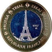 France 1 Euro (Eiffel Tower. Specimen) PRUEBA TRIAL ESSAI PROBE 1997 RÉPUBLIQUE FRANCAISE coin obverse France 1 Euro (Eiffel Tower. Specimen) PRUEBA TRIAL ESSAI PROBE 1997 RÉPUBLIQUE FRANCAISE coin obverse