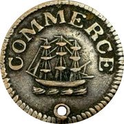 UK One Farthing Commerce Token 1828  COMMERCE coin obverse UK One Farthing Commerce Token 1828  COMMERCE coin obverse