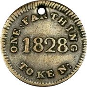 UK One Farthing Commerce Token 1828  ONE FARTHING 1828 TOKEN coin reverse UK One Farthing Commerce Token 1828  ONE FARTHING 1828 TOKEN coin reverse