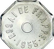 France 1 Franc Test Strike for the 1 Franc 1955  ESSAI DE FRAPPE 1955 coin reverse France 1 Franc Test Strike for the 1 Franc 1955  ESSAI DE FRAPPE 1955 coin reverse