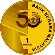 Malaysia 1 Ringgit (50th Anniversary of Rubber Industry Smallholders Development Authority (RISDA)) 50 RISDA TAHUN 1973-2023 1 RINGGIT BANK NEGARA MALAYSIA coin obverse Malaysia 1 Ringgit (50th Anniversary of Rubber Industry Smallholders Development Authority (RISDA)) 50 RISDA TAHUN 1973-2023 1 RINGGIT BANK NEGARA MALAYSIA coin obverse