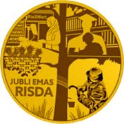 Malaysia 1 Ringgit (50th Anniversary of Rubber Industry Smallholders Development Authority (RISDA)) JUBLI EMAS RISDA coin reverse Malaysia 1 Ringgit (50th Anniversary of Rubber Industry Smallholders Development Authority (RISDA)) JUBLI EMAS RISDA coin reverse