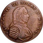 Malta 1 Scudo (Emmanuel de Rohan Pattern) KM# Pn4 F EMMANUEL DE ROHAN M M H S S coin obverse Malta 1 Scudo (Emmanuel de Rohan Pattern) KM# Pn4 F EMMANUEL DE ROHAN M M H S S coin obverse