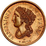France 10 Centimes (Pattern by Boivin) RÉPUBLIQUE FRANÇAISE P.BOIVIN coin obverse France 10 Centimes (Pattern by Boivin) RÉPUBLIQUE FRANÇAISE P.BOIVIN coin obverse