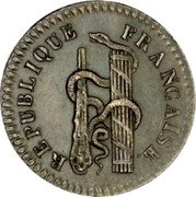 France 10 Centimes (Snake. Pattern) REPUBLIQUE FRANCAISE coin obverse France 10 Centimes (Snake. Pattern) REPUBLIQUE FRANCAISE coin obverse