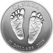 Canada 10 Dollars Welcome to the World! 2025  Reverse Proof CANADA 10 DOLLARS 2025 coin reverse Canada 10 Dollars Welcome to the World! 2025  Reverse Proof CANADA 10 DOLLARS 2025 coin reverse