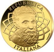 Italy 10 Euro (550th Anniversary of the Birth of Michelangelo) U.PERNAZZA REPUBBLICA ITALIANA coin obverse Italy 10 Euro (550th Anniversary of the Birth of Michelangelo) U.PERNAZZA REPUBBLICA ITALIANA coin obverse