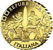 Italy 10 Euro (Fountain of the Four Rivers by Bernini. Rome) U.PERNAZZA REPUBBLICA ITALIANA coin obverse Italy 10 Euro (Fountain of the Four Rivers by Bernini. Rome) U.PERNAZZA REPUBBLICA ITALIANA coin obverse