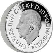 UK 10 Pounds (Paul McCartney. Colored) CHARLES III D G REX F D 10 POUNDS 2024 MJ coin obverse UK 10 Pounds (Paul McCartney. Colored) CHARLES III D G REX F D 10 POUNDS 2024 MJ coin obverse