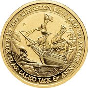 Tuvalu 100 Dollars (The Kingston) THE KINGSTON P LB BLACK FLAG: CALICO JACK & ANNE BONNY 1OZ .9999 AU coin reverse