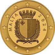 Malta 100 Euro (50 Years of the Republic) 2024 MALTA coin obverse Malta 100 Euro (50 Years of the Republic) 2024 MALTA coin obverse