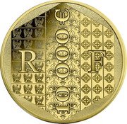 France 10000 Euro (The Louis d'Or) RF 10 000 € coin obverse