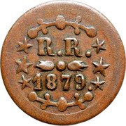 USA 12-1/2 Cents (Kahului and Wailuku Railroad) R.R. 1879 coin reverse