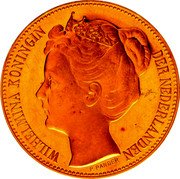 Netherlands 2-1/2 Gulden (Wilhelmina Pattern) WILHELMINA KONINGIN DER NEDERLANDEN coin obverse Netherlands 2-1/2 Gulden (Wilhelmina Pattern) WILHELMINA KONINGIN DER NEDERLANDEN coin obverse