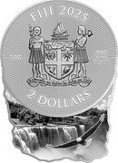 Fiji 2 Dollars (Wonders of Nature. Niagara Falls) FIJI 2025 2 DOLLARS 1 OZ .999 FINE SILVER coin obverse