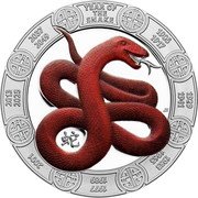 Samoa 2 Dollars (Year of the Snake) 蛇 PB 1905 1917 1929 1941 1953 1965 1977 1989 2001 2013 2025 2037 2049 coin reverse Samoa 2 Dollars (Year of the Snake) 蛇 PB 1905 1917 1929 1941 1953 1965 1977 1989 2001 2013 2025 2037 2049 coin reverse
