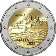 Malta 2 Euro (Mdina) MDINA NGB MALTA 2025 coin obverse Malta 2 Euro (Mdina) MDINA NGB MALTA 2025 coin obverse