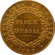 France 2 Sols (Module Essai de Dupre) REPUBLIQUE FRANCAISE 1793 coin reverse