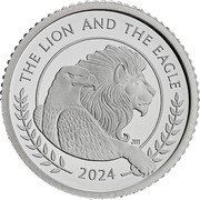 UK 20 Pence (The Lion and The Eagle) THE LION AND THE EAGLE JM 2024 coin reverse UK 20 Pence (The Lion and The Eagle) THE LION AND THE EAGLE JM 2024 coin reverse
