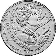 USA 25 Cents (American Women. Dr. Vera Rubin) QUARTER DOLLAR E PLURIBUS UNUM DR. VERA RUBIN CLH JPM UNITED STATES OF AMERICA DARK MATTER coin reverse USA 25 Cents (American Women. Dr. Vera Rubin) QUARTER DOLLAR E PLURIBUS UNUM DR. VERA RUBIN CLH JPM UNITED STATES OF AMERICA DARK MATTER coin reverse