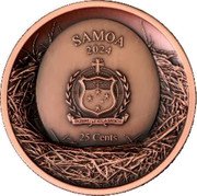 Samoa 25 Cents (Bubo Bubo Owl Tree Hollow) SAMOA 2024 25 CENTS coin obverse Samoa 25 Cents (Bubo Bubo Owl Tree Hollow) SAMOA 2024 25 CENTS coin obverse