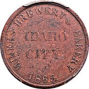 USA 25 Cents (Civil War Merchant Token. Miners Brewery and Bakery Idaho City) MINERS BREWERY & BAKERY IDAHO CITY coin obverse USA 25 Cents (Civil War Merchant Token. Miners Brewery and Bakery Idaho City) MINERS BREWERY & BAKERY IDAHO CITY coin obverse