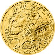 Niue 25 Dollars (Czech Lion Left. Bullion) ČESKÁ REPUBLIKA ♛Čᴍ XP 1/2 OZ AU 999.9 coin reverse Niue 25 Dollars (Czech Lion Left. Bullion) ČESKÁ REPUBLIKA ♛Čᴍ XP 1/2 OZ AU 999.9 coin reverse