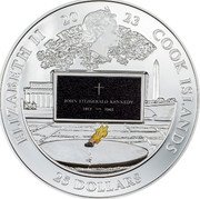 Cook Islands 25 Dollars (John F. Kennedy) ELIZABETH II 20 23 COOK ISLANDS IRB JOHN FITZGERALD KENNEDY 1917-1963 25 DOLLARS coin obverse Cook Islands 25 Dollars (John F. Kennedy) ELIZABETH II 20 23 COOK ISLANDS IRB JOHN FITZGERALD KENNEDY 1917-1963 25 DOLLARS coin obverse