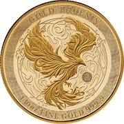 Niue 25 Dollars (Phoenix. Bullion) GOLD PHOENIX 1/10 OZ FINE GOLD 999.9 coin reverse Niue 25 Dollars (Phoenix. Bullion) GOLD PHOENIX 1/10 OZ FINE GOLD 999.9 coin reverse