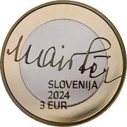 Slovenia 3 Euro (150th Anniversary of the Birth of Rudolf Maister) SLOVENIJA 2024 3 EUR MAISTER coin obverse Slovenia 3 Euro (150th Anniversary of the Birth of Rudolf Maister) SLOVENIJA 2024 3 EUR MAISTER coin obverse