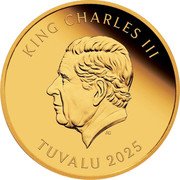 Tuvalu 30 Dollars (Year of the Snake. Baby Snake. Longevity) KING CHARLES III JC TUVALU coin obverse Tuvalu 30 Dollars (Year of the Snake. Baby Snake. Longevity) KING CHARLES III JC TUVALU coin obverse