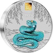 Australia 30 Dollars (Year of the Snake. Gold Privy. Blue) 蛇 SNAKE 2025 P coin reverse Australia 30 Dollars (Year of the Snake. Gold Privy. Blue) 蛇 SNAKE 2025 P coin reverse
