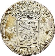 Netherlands 30 Stuivers (Koggerdaalder) KM# A67 1687 AИTIQVA VIRTVTE FIDE 30 ST coin reverse