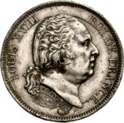 France 40 Francs (Louis XVIII Pattern Uniface) LOUIS XVIII ROI DE FRANCE. coin obverse France 40 Francs (Louis XVIII Pattern Uniface) LOUIS XVIII ROI DE FRANCE. coin obverse