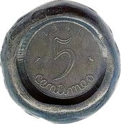 France 5 Centimes Epi Epreuve Uniface. Trial 1961  1961 5 CENTIMES coin reverse France 5 Centimes Epi Epreuve Uniface. Trial 1961  1961 5 CENTIMES coin reverse