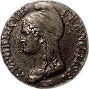 France 5 Centimes (Pattern by Dupre. Cast) REPUBLIQUE FRANÇAISE. coin obverse