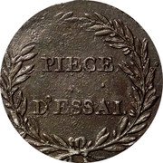 France 5 Centimes (Pattern by Dupre. Cast) 5 CENTIMES. coin reverse