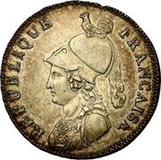 France 5 Decimes (Pattern by Lorthior) REPUBLIQUE FRANCAISE coin obverse