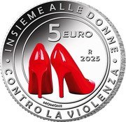 Italy 5 Euro (Against Violence, Together with Women) 5 EURO 2025 R MOMONI INSIEME ALLE DONNE INSIEME ALLE DONNE CONTRO LA VIOLENZA coin reverse Italy 5 Euro (Against Violence, Together with Women) 5 EURO 2025 R MOMONI INSIEME ALLE DONNE INSIEME ALLE DONNE CONTRO LA VIOLENZA coin reverse