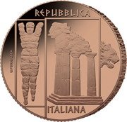 Italy 5 Euro (Agrigento) REPUBBLICA ITALIANA U.PERNAZZA coin obverse Italy 5 Euro (Agrigento) REPUBBLICA ITALIANA U.PERNAZZA coin obverse
