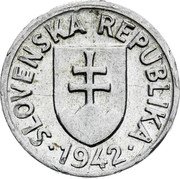 Slovakia 5 Halierov (Trial Strike) SLOVENSKÁ REPUBLIKA 1942 coin obverse Slovakia 5 Halierov (Trial Strike) SLOVENSKÁ REPUBLIKA 1942 coin obverse