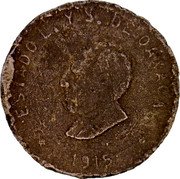 Mexico 50 Centavos (Provisional Government. Short Truncation with Pronounced Curved) ESTADO L. Y S. DE OAXACA 1915 coin obverse Mexico 50 Centavos (Provisional Government. Short Truncation with Pronounced Curved) ESTADO L. Y S. DE OAXACA 1915 coin obverse