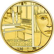 Austria 50 Euro (Austria's Unsung Heroines. Margarete Schutte-Lihotzky) WERKBUND SIEDLUNG coin reverse Austria 50 Euro (Austria's Unsung Heroines. Margarete Schutte-Lihotzky) WERKBUND SIEDLUNG coin reverse