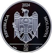 Moldova 50 Lei (Weightlifting) REPUBLICA 2024 MOLDOVA 50 AG 999 LEI 22,0 G coin obverse Moldova 50 Lei (Weightlifting) REPUBLICA 2024 MOLDOVA 50 AG 999 LEI 22,0 G coin obverse