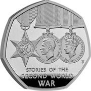 UK 50 Pence (Stories of the Second World War) TN STORIES OF THE SECOND WORLD WAR coin reverse