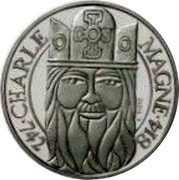 France 500 Francs (Charlemagne. Pattern) CHARLE MAGNE C. TIETZ 70 742 814 coin reverse